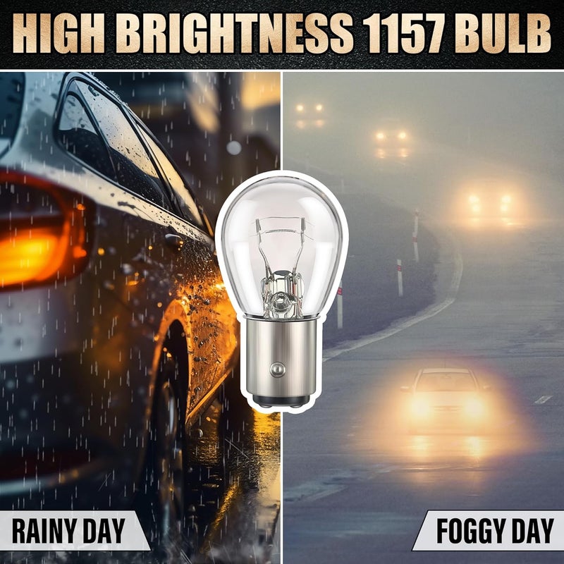 Meonum 20 Pack 1157 Bulbs Light Long Life Replacement 12V 21W/5W Tail Turn Signal Brake Light Bulb Bulk Compatible with 7528 2357 2057 1016 1034 1076 for Marker Tail Running Parking - Image 3